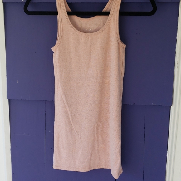Pink shimmer tank top long - Picture 1 of 4